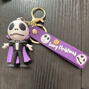 NBC scary Christmas Jack silicone keychain